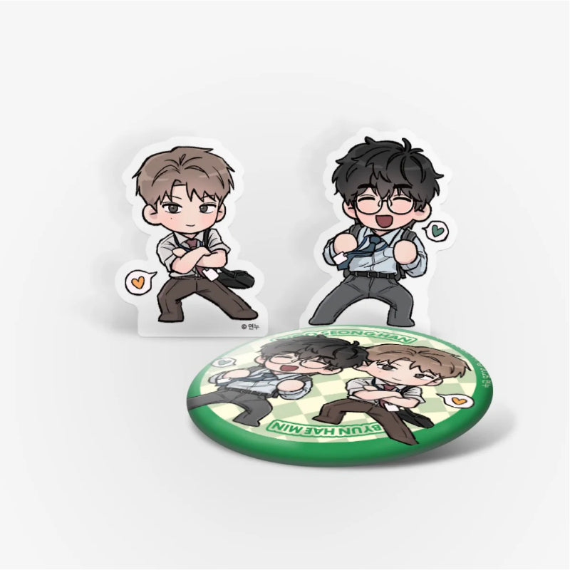 Caught You Off Guard - Acrylic Block, Can Badge