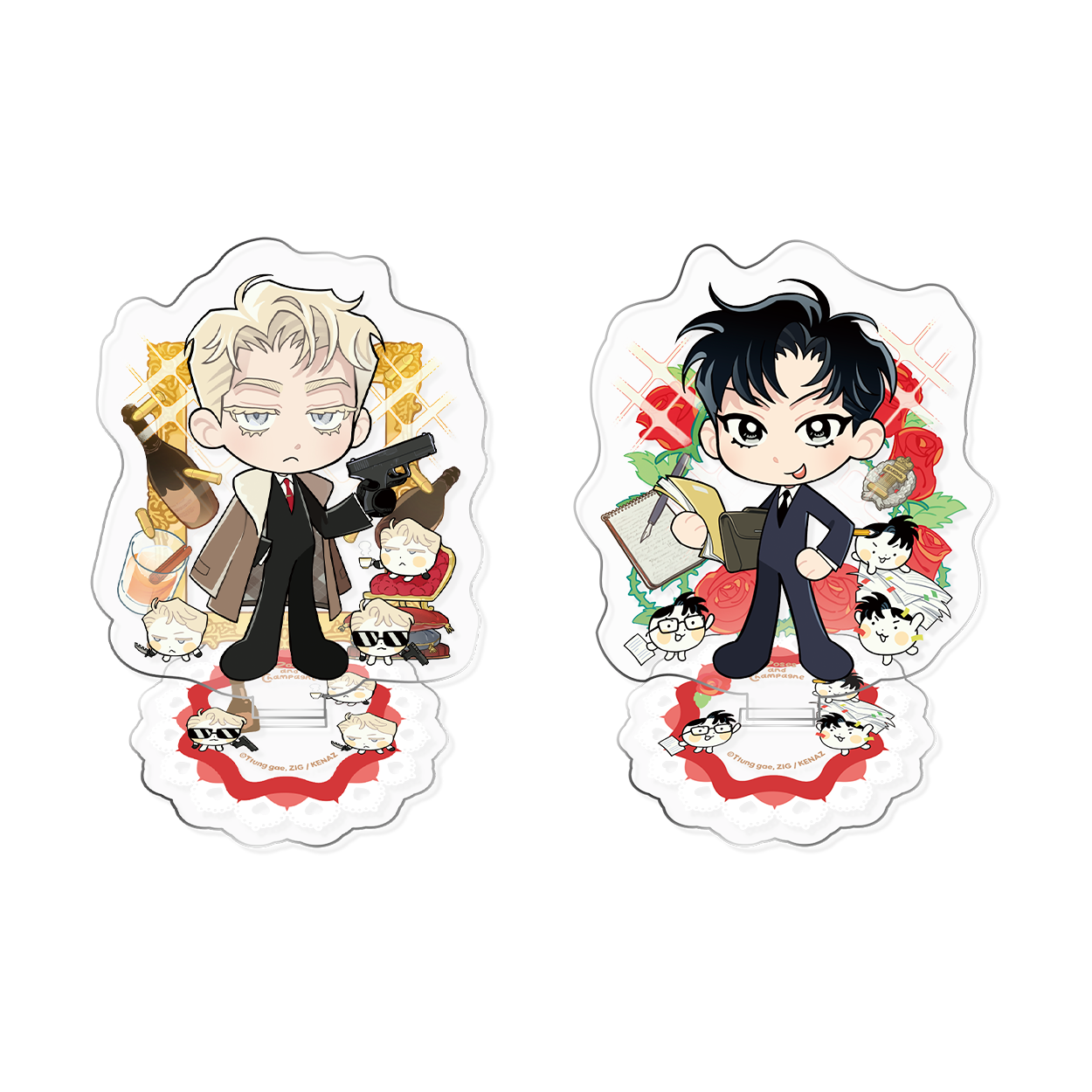 Roses and Champagne - SD Acrylic Stand Set