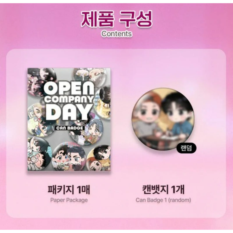 Open Company Day - Can Badge BOMTOON ver.