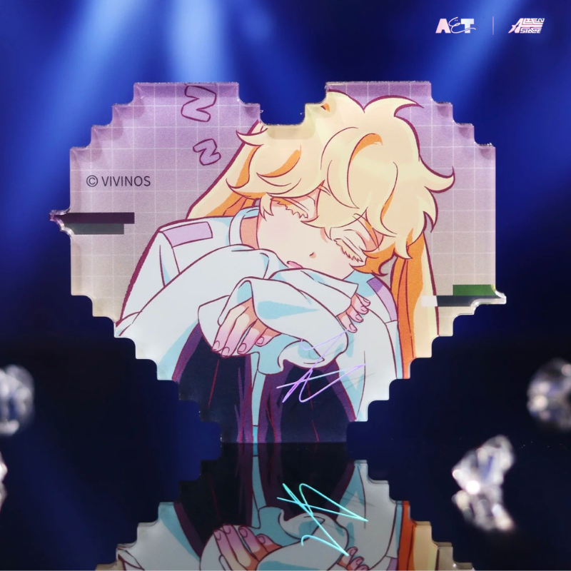 Alien Stage Malaysia - Rabbit Series Pixel Heart Acrylic Refrigerator Magnet Blindbox