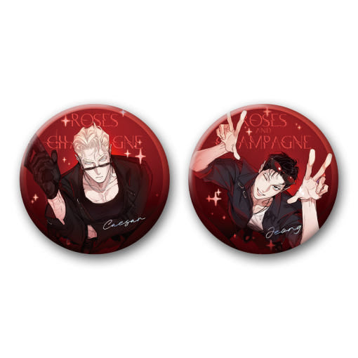 Roses and Champagne - Can Badge Set