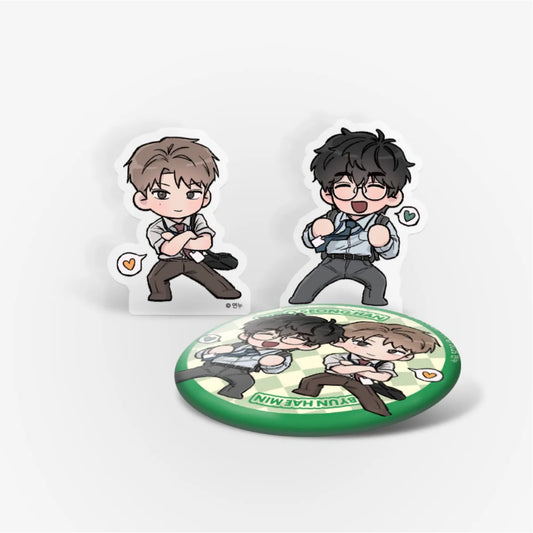 Caught You Off Guard - Acrylic Block, Can Badge