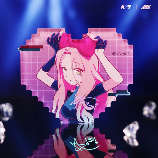 Alien Stage Malaysia - Rabbit Series Pixel Heart Acrylic Refrigerator Magnet Blindbox
