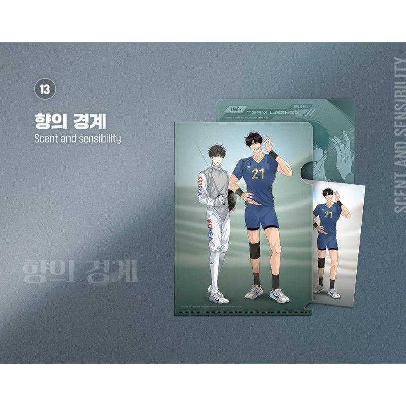 TEAM LEZHIN - Clear File + Couple Postcard