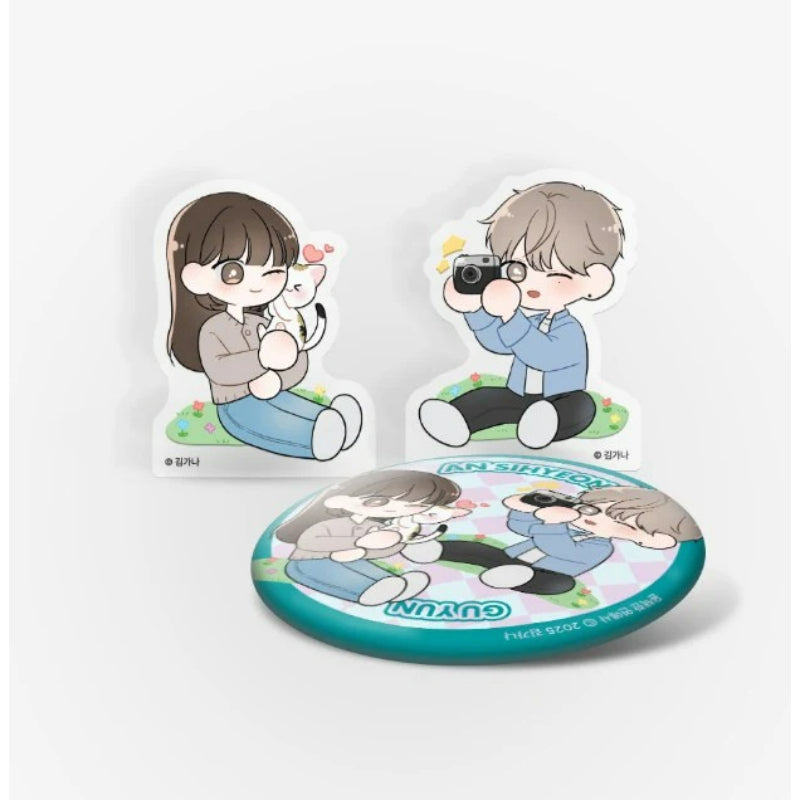 Well Off Love Story - Acrylic Block, Can Badge